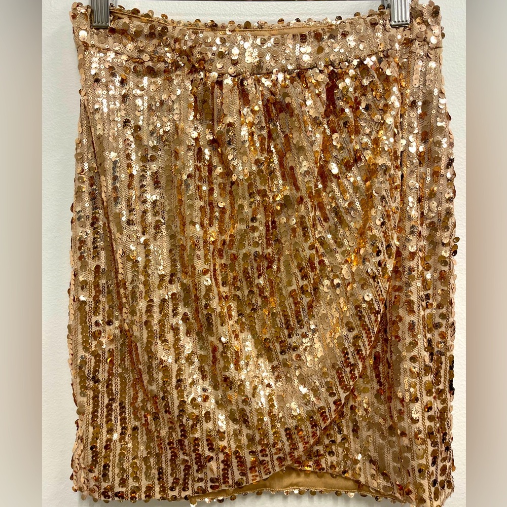 Sequin Gathered Skirt
